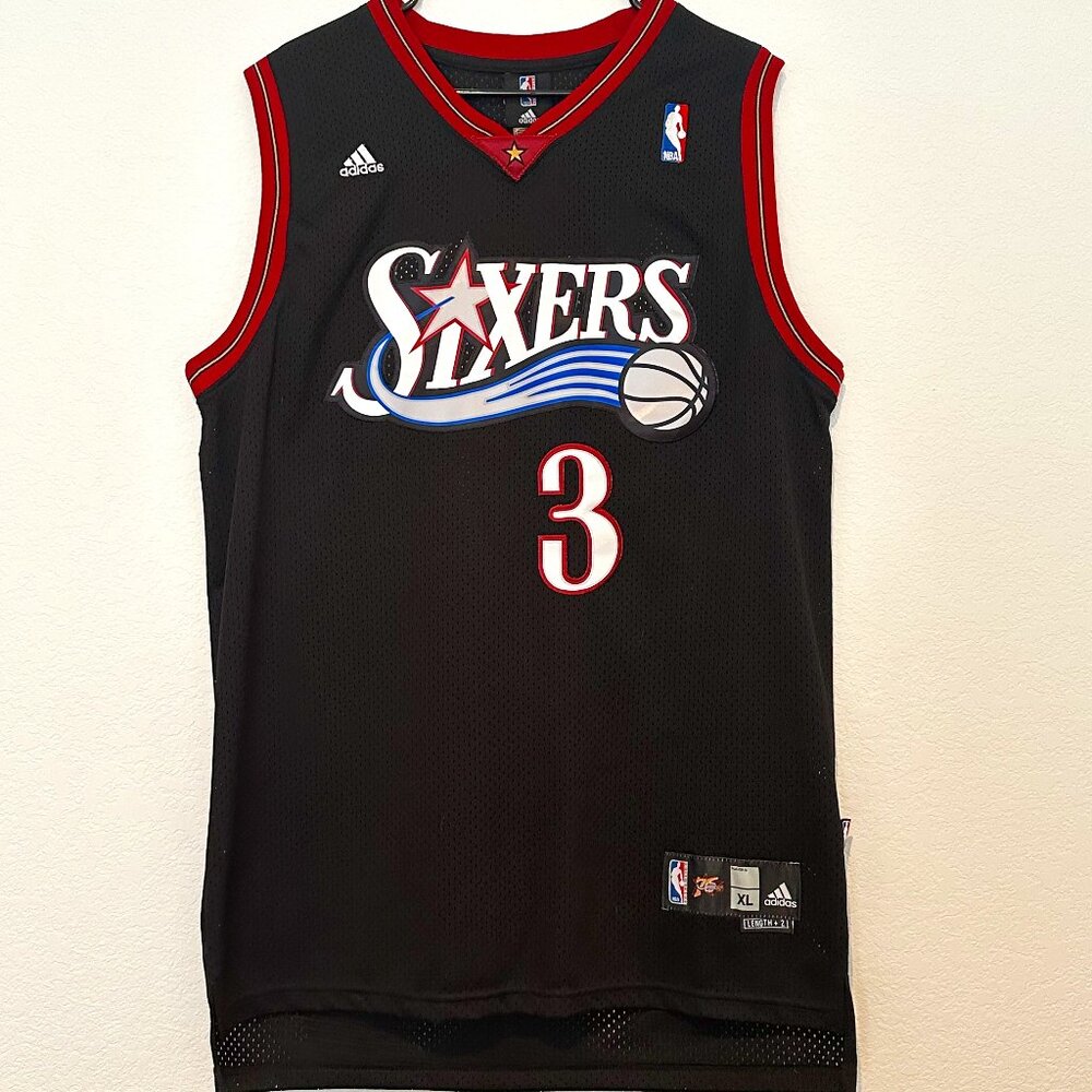 Allen Iverson Philadelphia 76ers Black Jersey